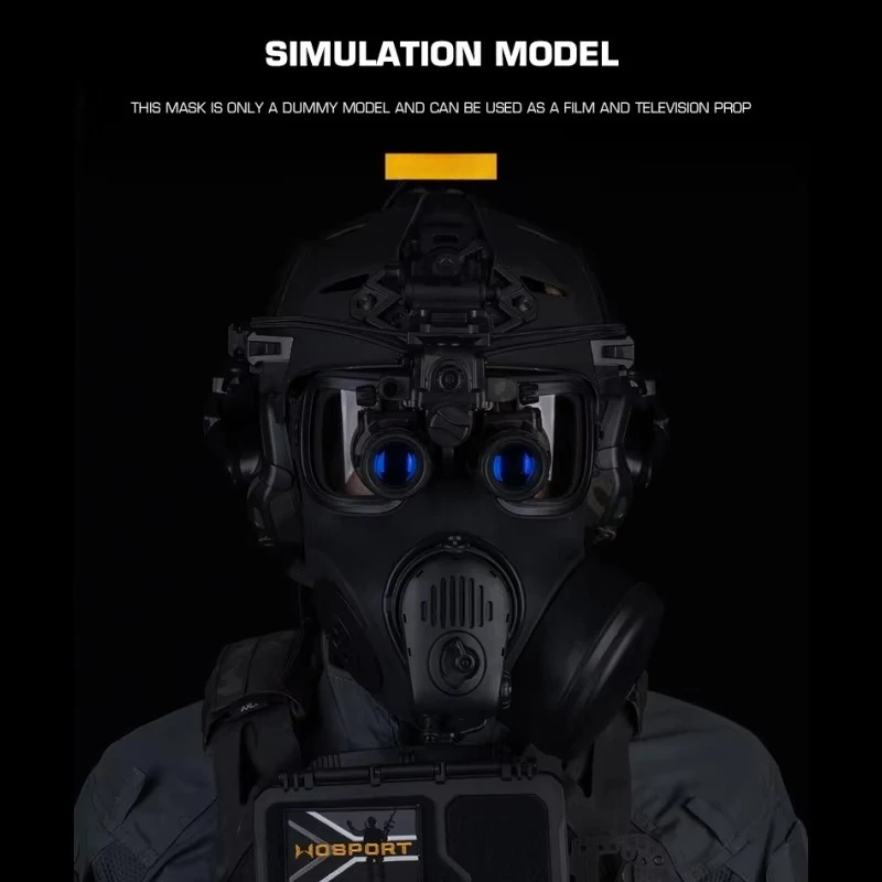 Máscara antigás táctica M53 con ventilación y micrófono para airsoft - imagen 2