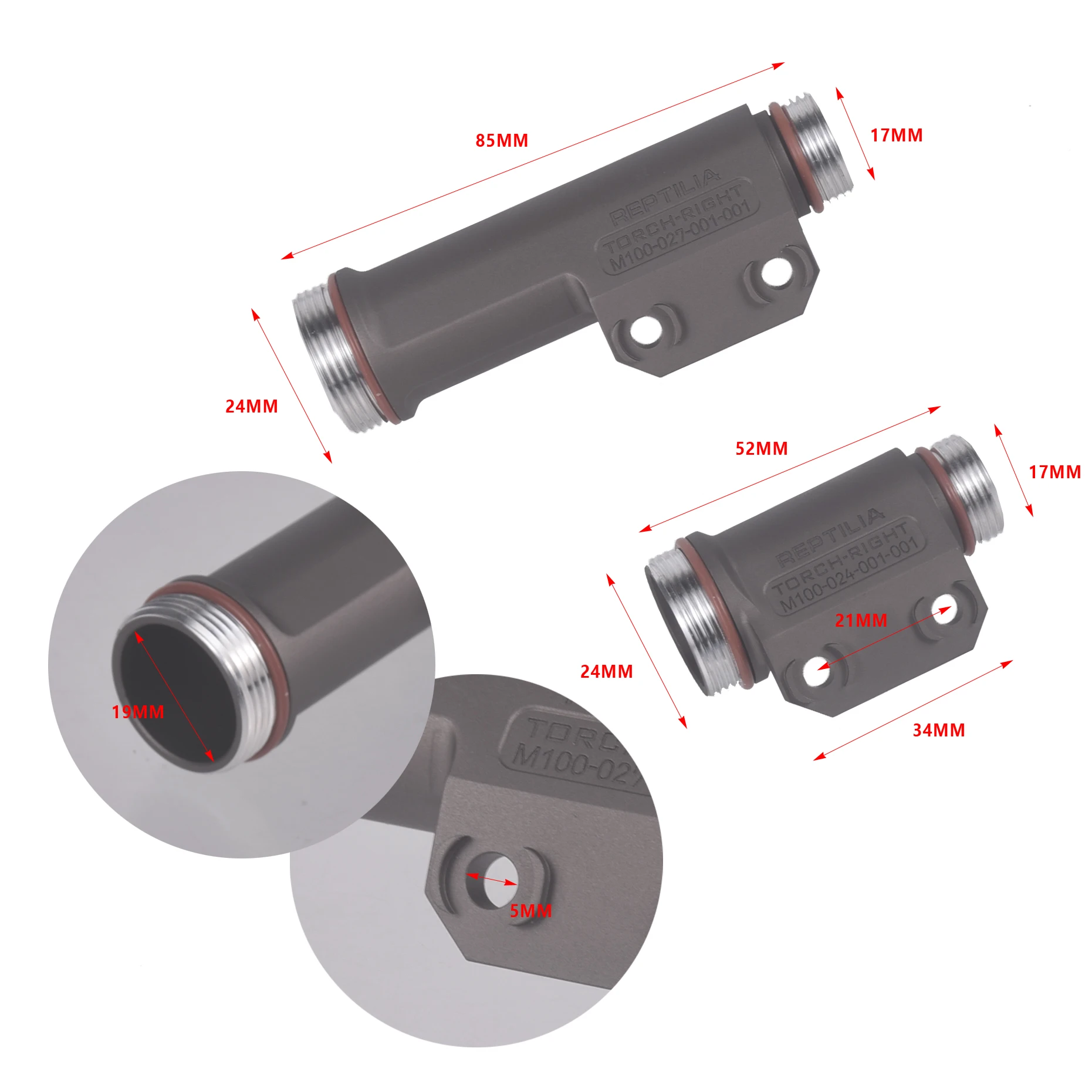 PL-V2 Soporte de linterna para casco de aluminio - imagen 5