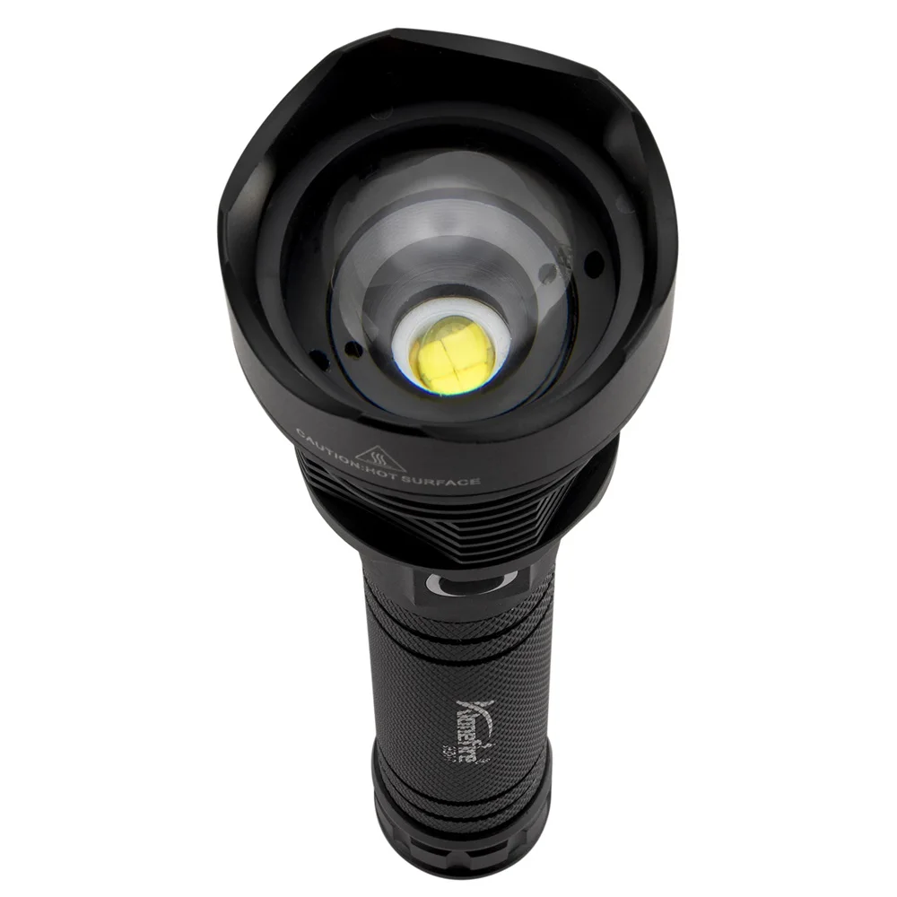 Linterna táctica LED USB recargable alta potencia para caza y acampada