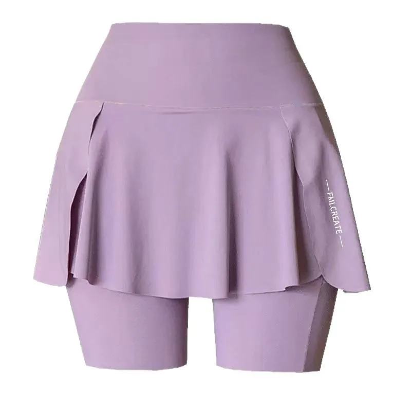 Minifalda deportivo mujer verano – Bolsillos + estampado tiburón para yoga - imagen 2