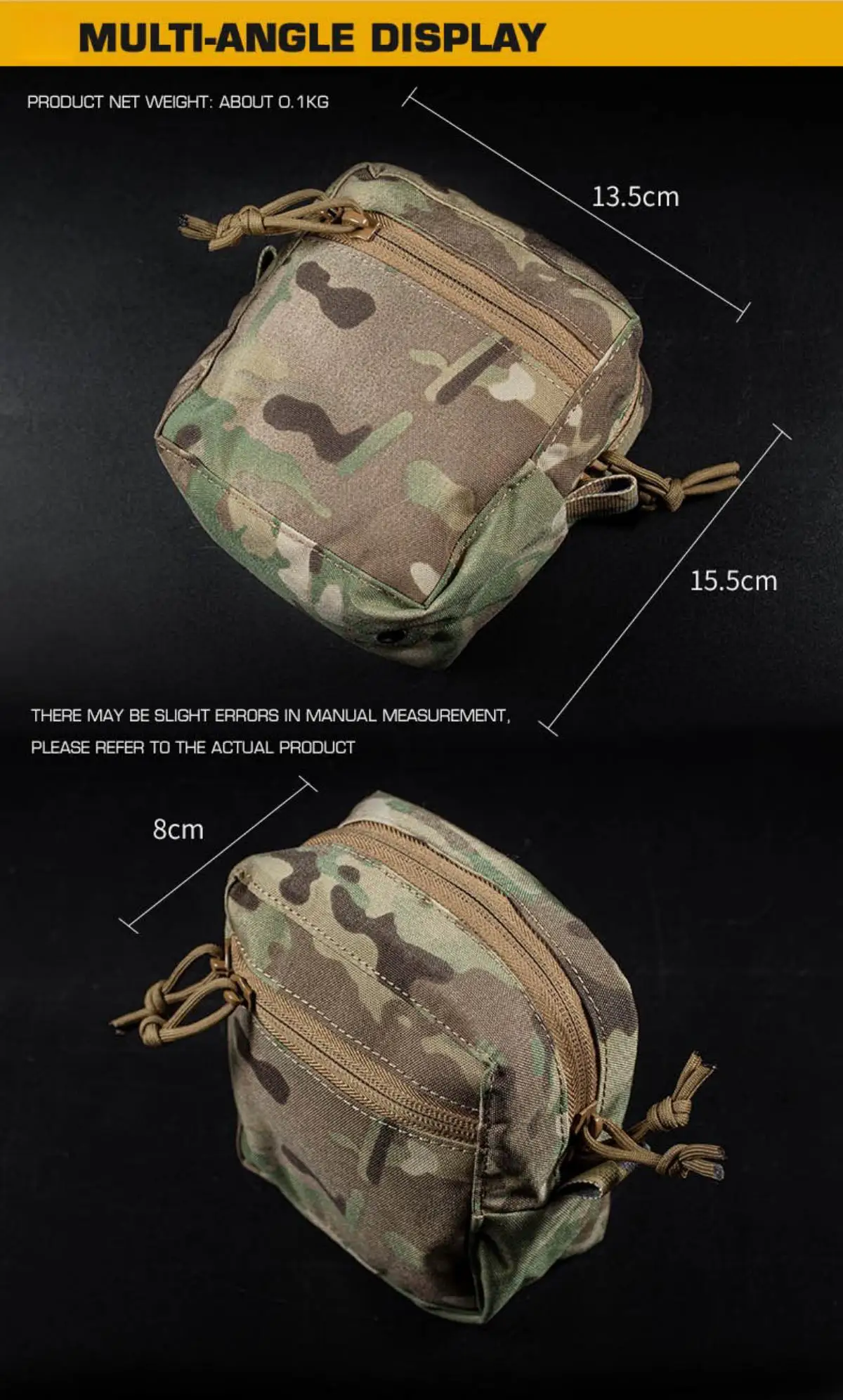 Panel trasero MOLLE/PALS para fijación segura