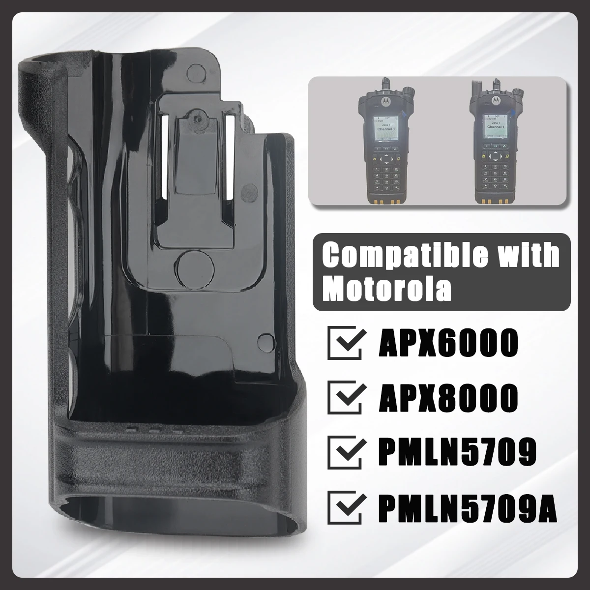 Funda clip cinturón para walkie Motorola APX6000 APX8000 - imagen 3
