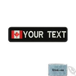 Parche bordado bandera canadiense personalizado con nombre