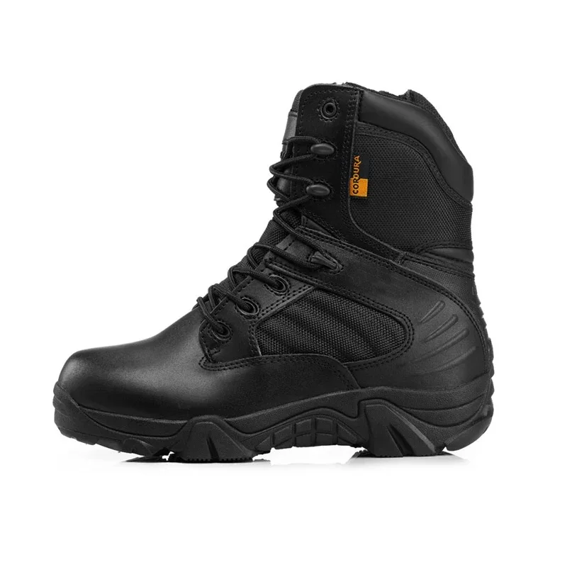 Botas combate tácticas piel negra – Hombre invierno y campo - imagen 2