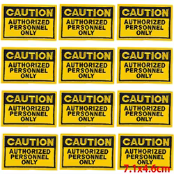 Parche militar bordado advertencia fusible ripstop para planchar