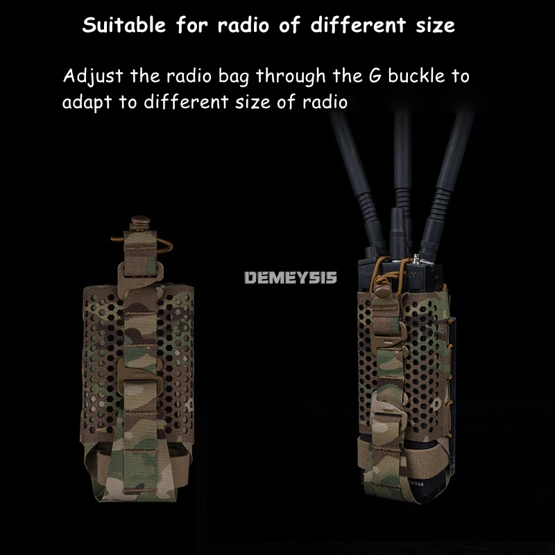 Bolsa táctica MOLLE universal para radio y walkie talkie