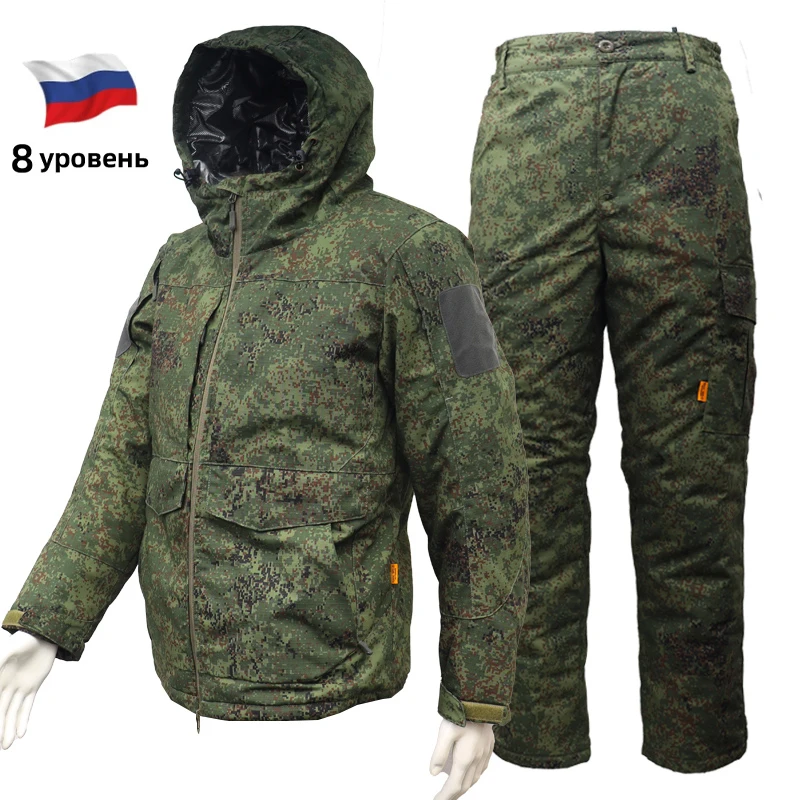 VKBO Ropa táctica de invierno camuflaje ruso térmica acolchada