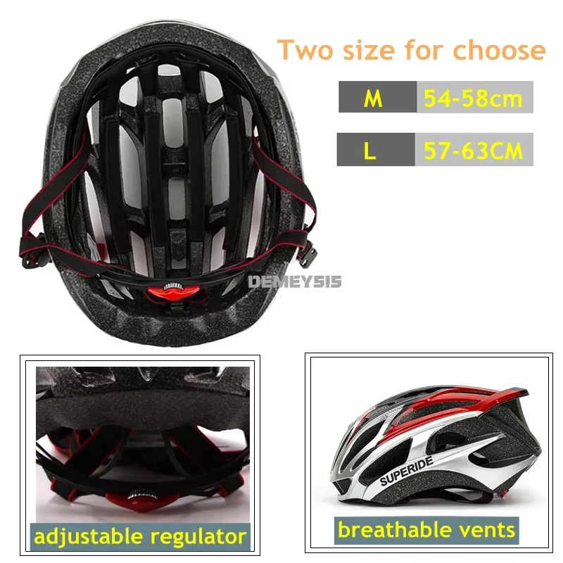 Casco bicicleta carretera ultraligero – Moldeado integral unisex - imagen 2
