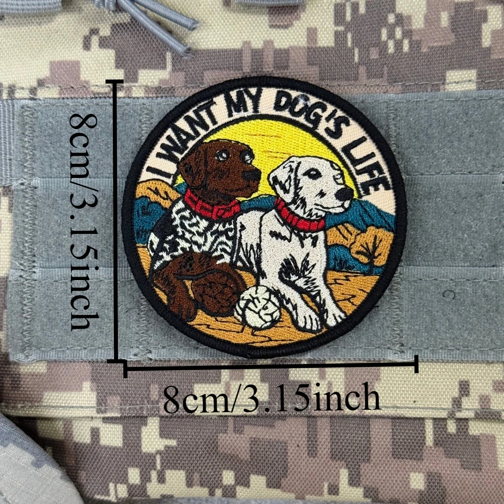 Emblema redondo con mensaje para amantes de mascotas