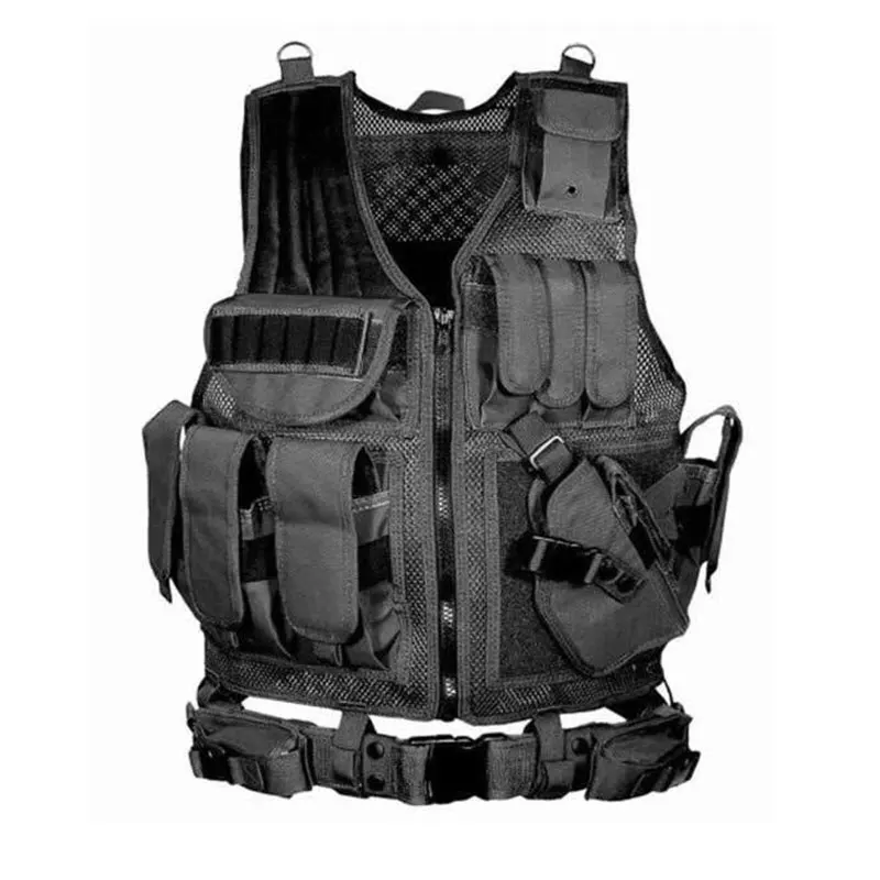 Chaleco táctico MOLLE ajustable para Airsoft y CS – combate - imagen 2