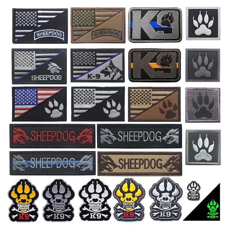 Parche táctico K9 bordado PVC con emblema de pata para ropa - imagen 5
