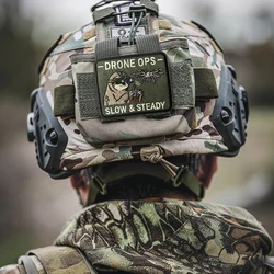 Drone Ops parche táctico militar con velcro perezoso lento y constante