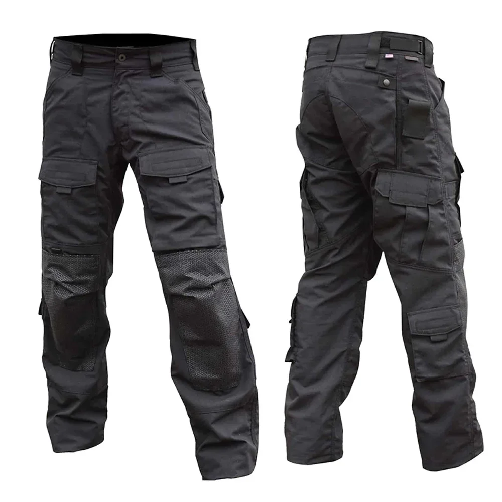 Pantalones tácticos impermeables camuflaje multibolsillos antidesgaste