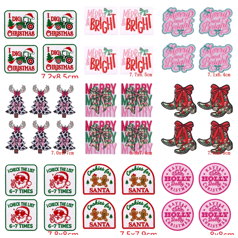 Parches bordados navideños termoadhesivos para ropa y mochilas - imagen 4