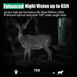 Cámara de caza PR5000 4K WiFi visión nocturna IP66, movimiento
