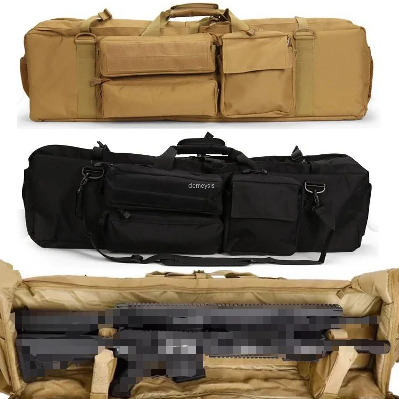 Mochila tactica MOLLE con bolsa doble para rifle y estuche carabina