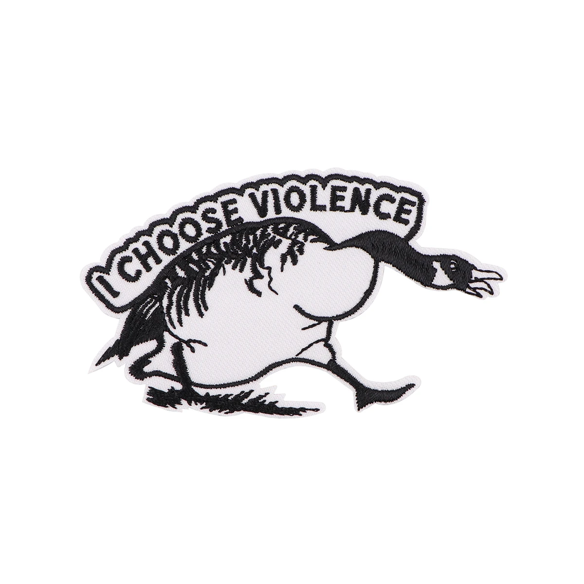 Parche bordado 'I Choose Violence' ganso divertido para planchar