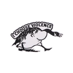 Parche bordado 'I Choose Violence' ganso divertido para planchar