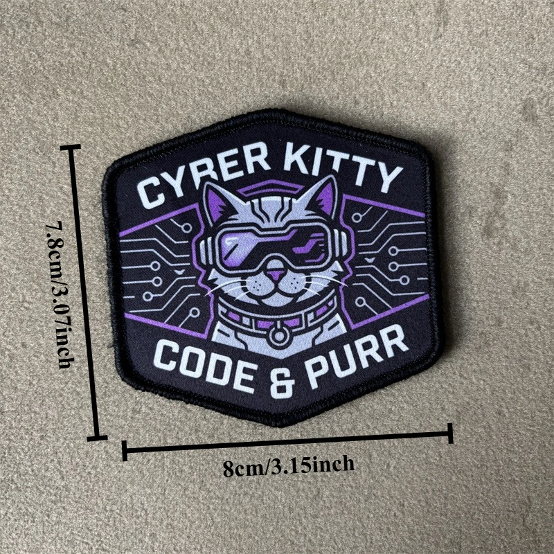 Parche táctico militar de moral CYRER KITTY COOE PURR - imagen 5