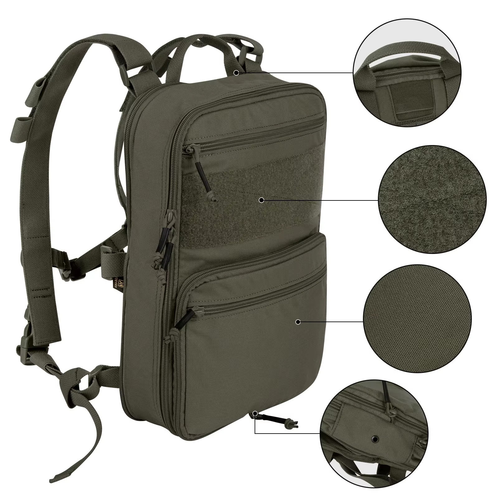 Mochila táctica KRYDEX D3 500D flatpack, asalto expandible hidratación - imagen 4