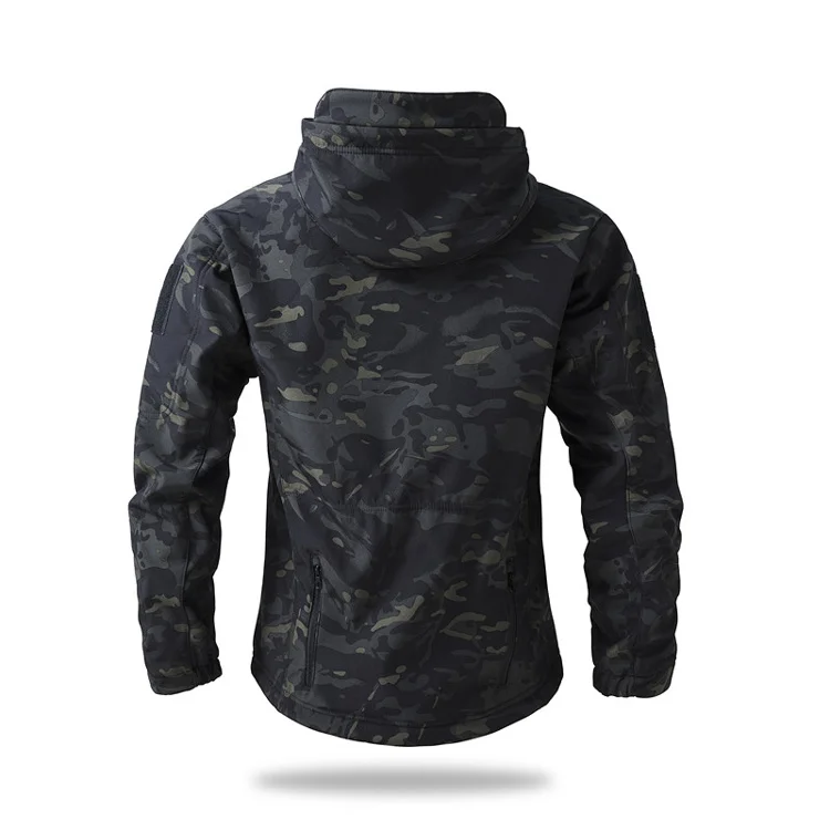 Chaqueta táctica con concha suave capucha impermeable cortaviento