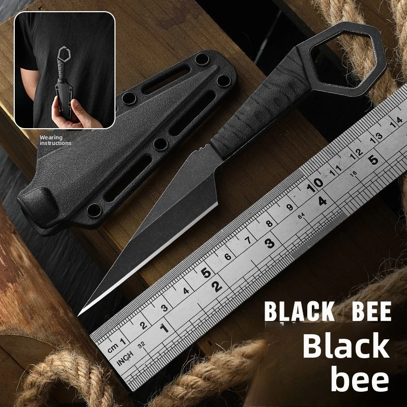 Mini cuchillo táctico para exteriores de alta dureza con funda - imagen 5