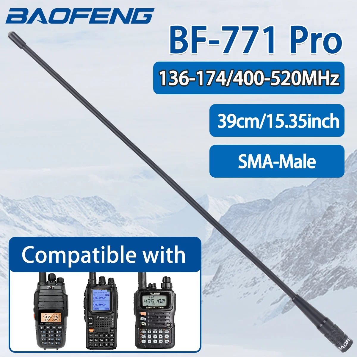 Antena de doble banda para radios