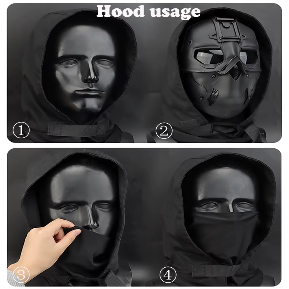 Balaclava táctica media cara – Airsoft Paintball - imagen 4