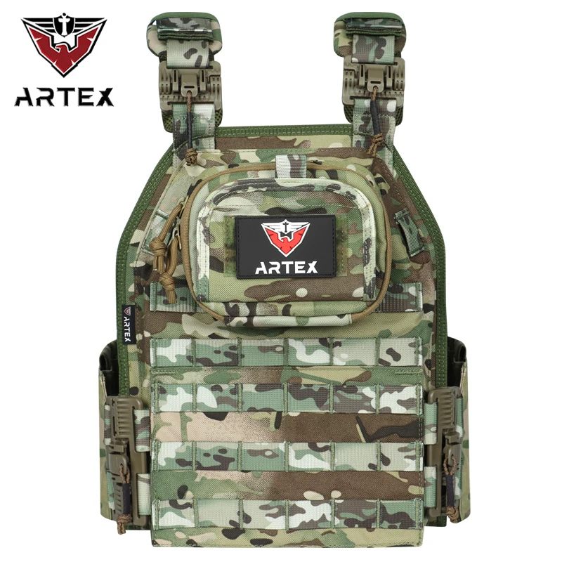 ARTEX Airsoft chaleco táctico MOLLE con hebillas rápida y ajustables