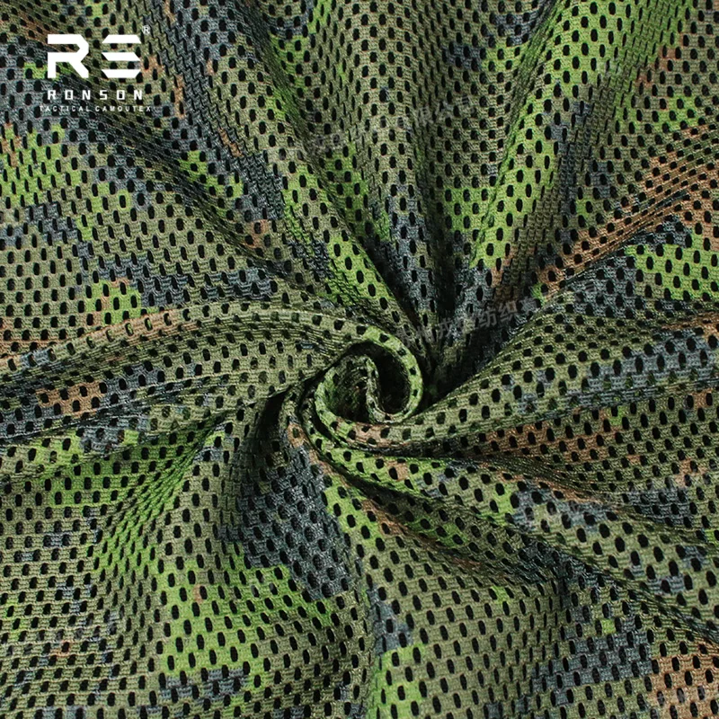 Tela táctica CADPAT TW malla tricot camuflaje Woodland con memoria - imagen 2