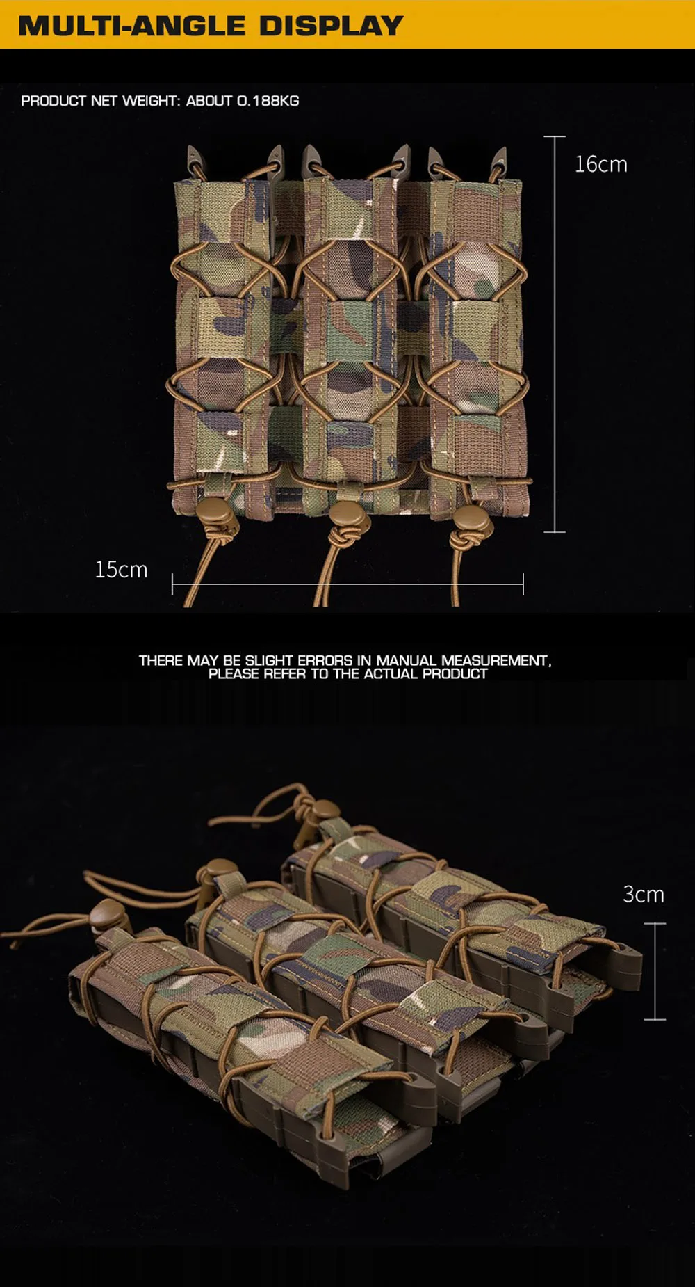 Detalle de la tela Cordura y costuras reforzadas