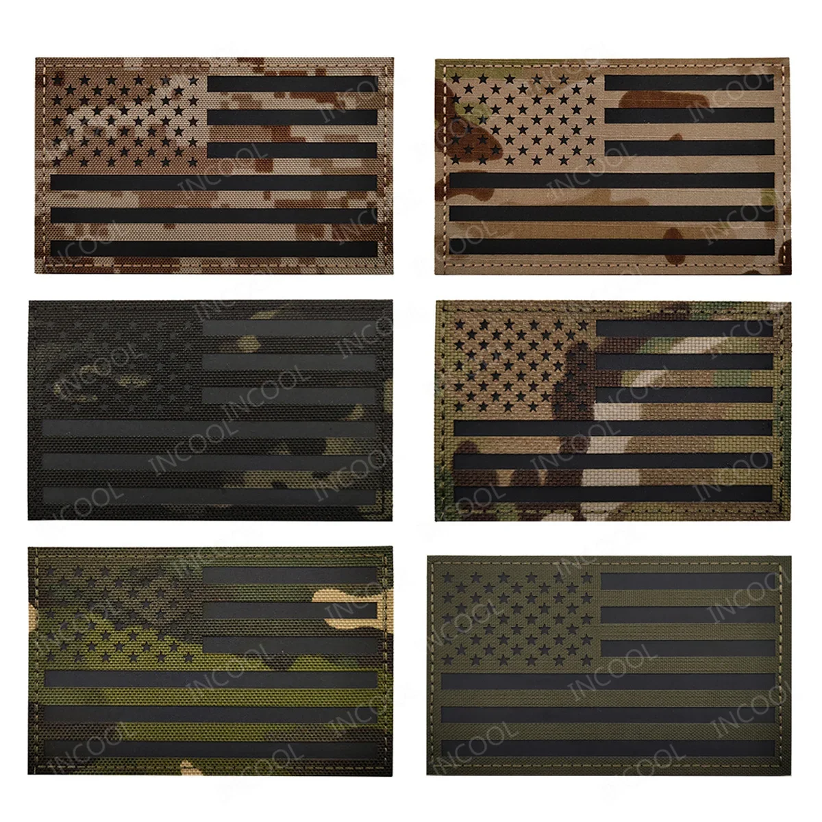Parche militar bandera Estados Unidos reflectante IR para hombro - imagen 5