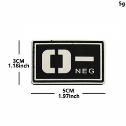 Parche identificación emergencia sangre adhesivo para mochila