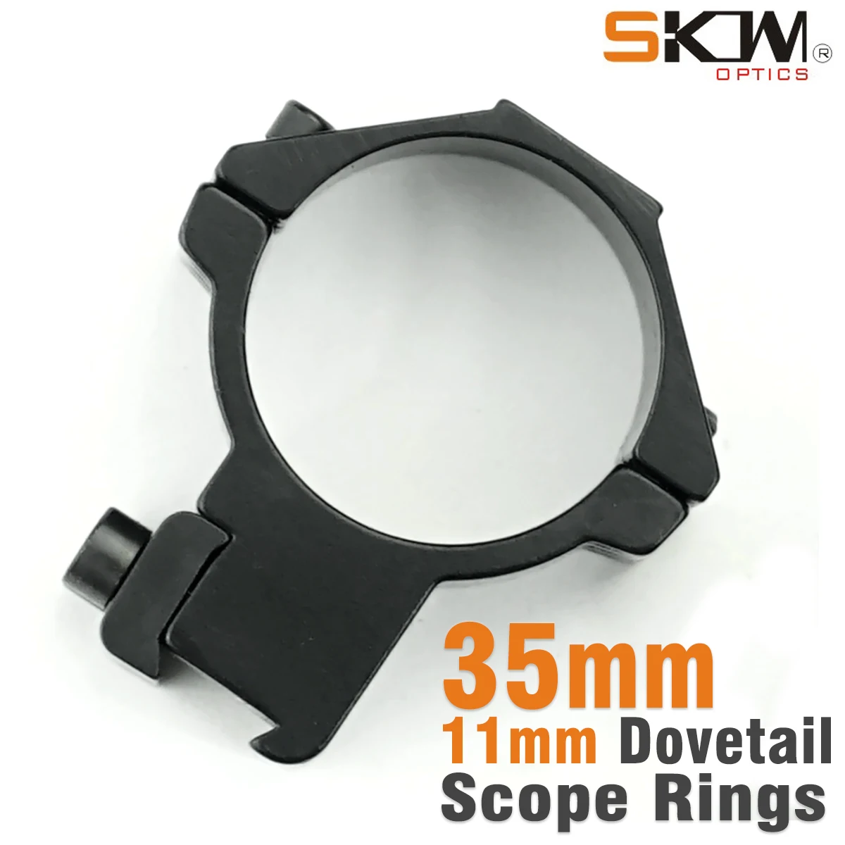 Vista frontal de los anillos Skwoptics en negro mate