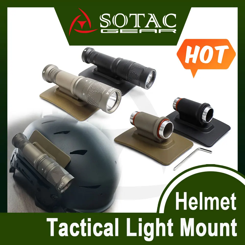 Soporte linterna táctico Sotac Gear serie M300 M600 para casco - imagen 4