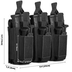 Portacargadores triple rifle 5,56mm – Bolsillo MOLLE táctico ripstop