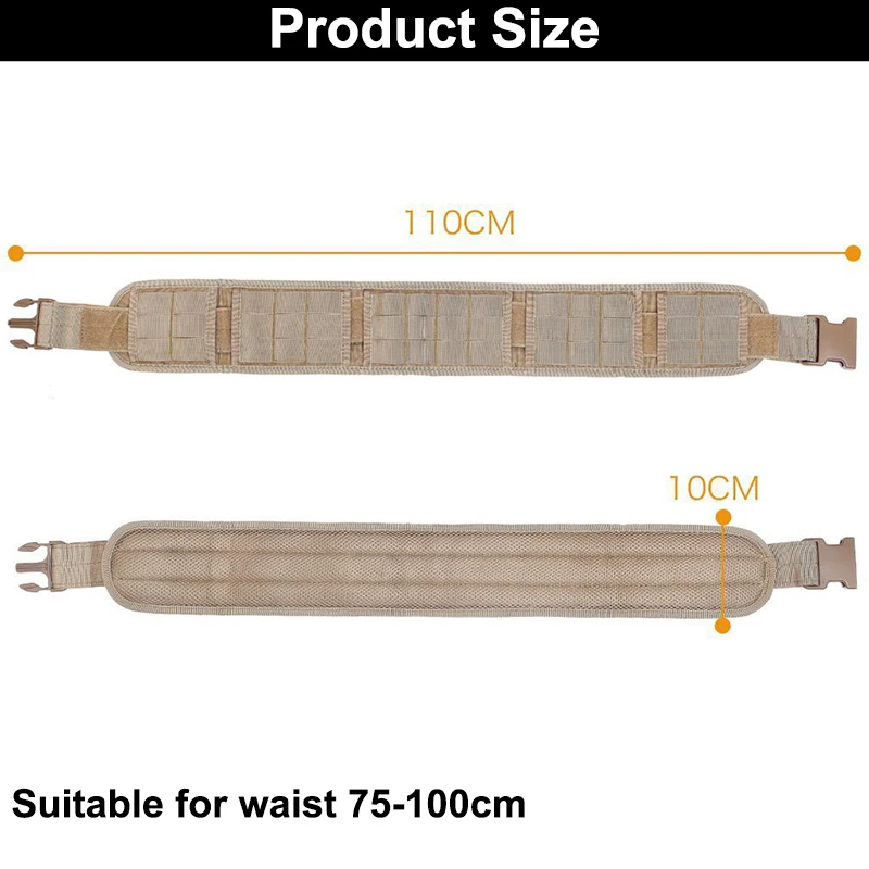 Cinturón táctico MOLLE transpirable protector lumbar extracción rápida - imagen 2