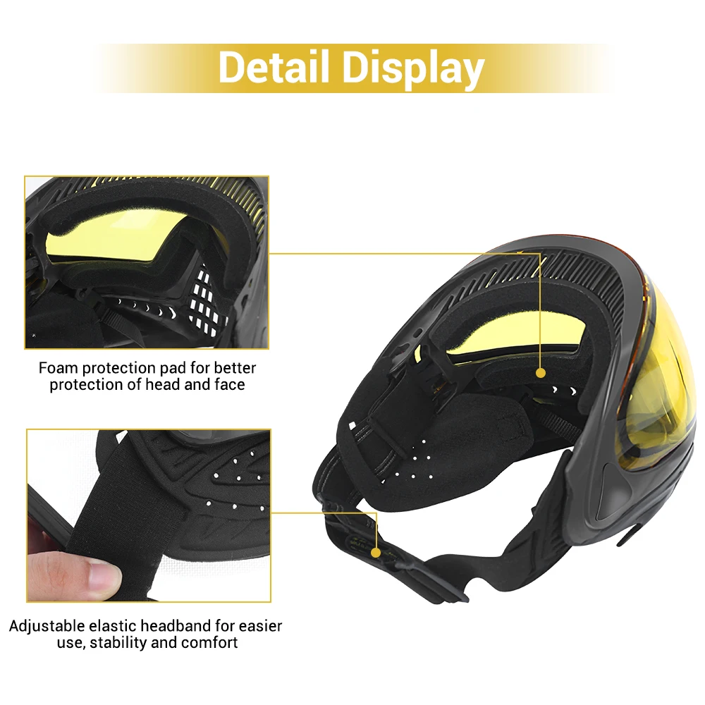 FMA F1 Mascarilla protección facial paintball con gafas antiniebla - imagen 3