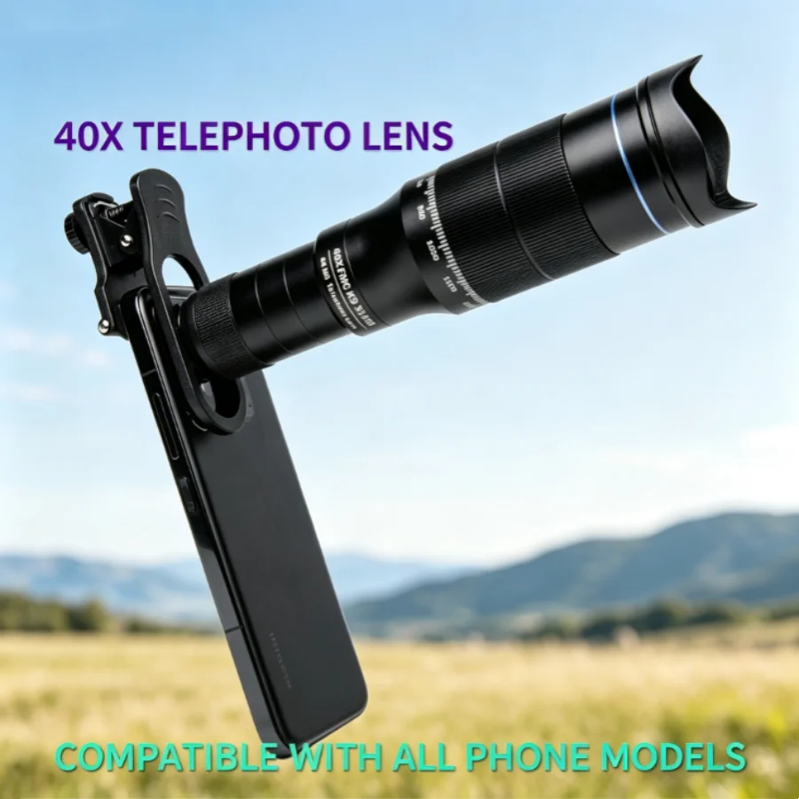 Monocular 40x HD para móvil con lente teleobjetivo metálica - imagen 5