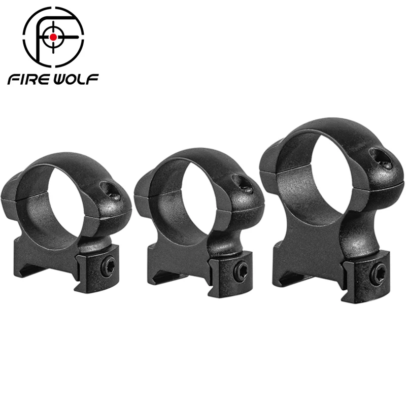 FIRE WOLF Anillas para visor Picatinny acero perfil bajo y alto - imagen 2