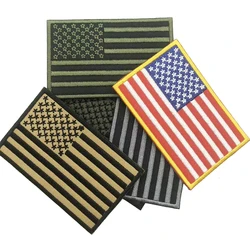 Parche bordado bandera americana con gancho y bucle termoadhesivo