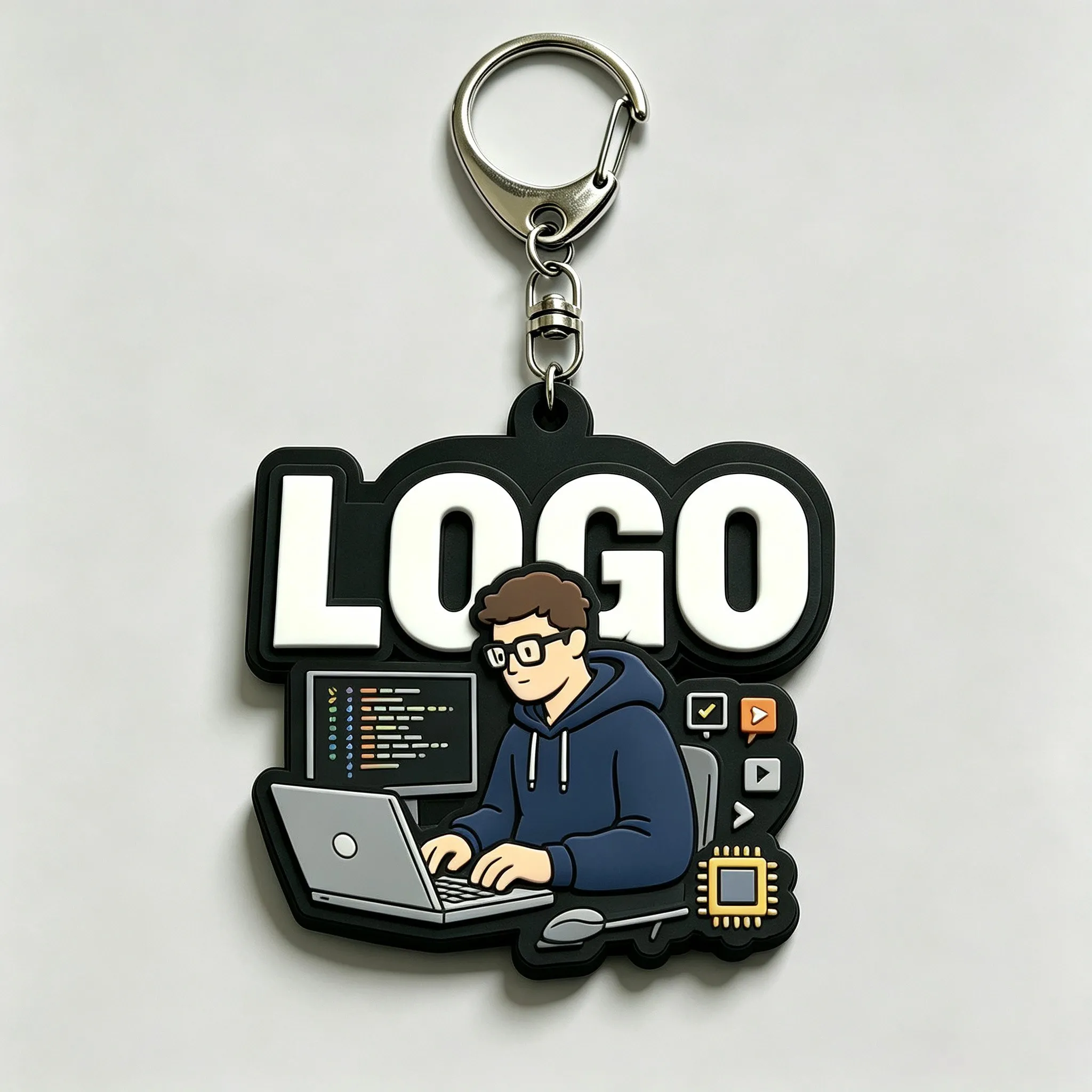 Llavero personalizado de PVC con texto para regalo - imagen 5