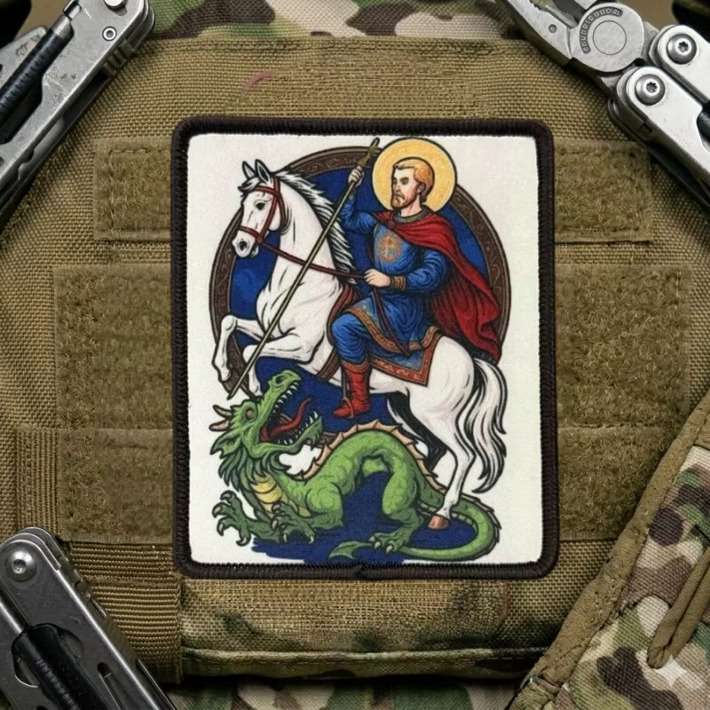 Parche táctico San Jorge con velcro para chaleco y brazalete - imagen 5