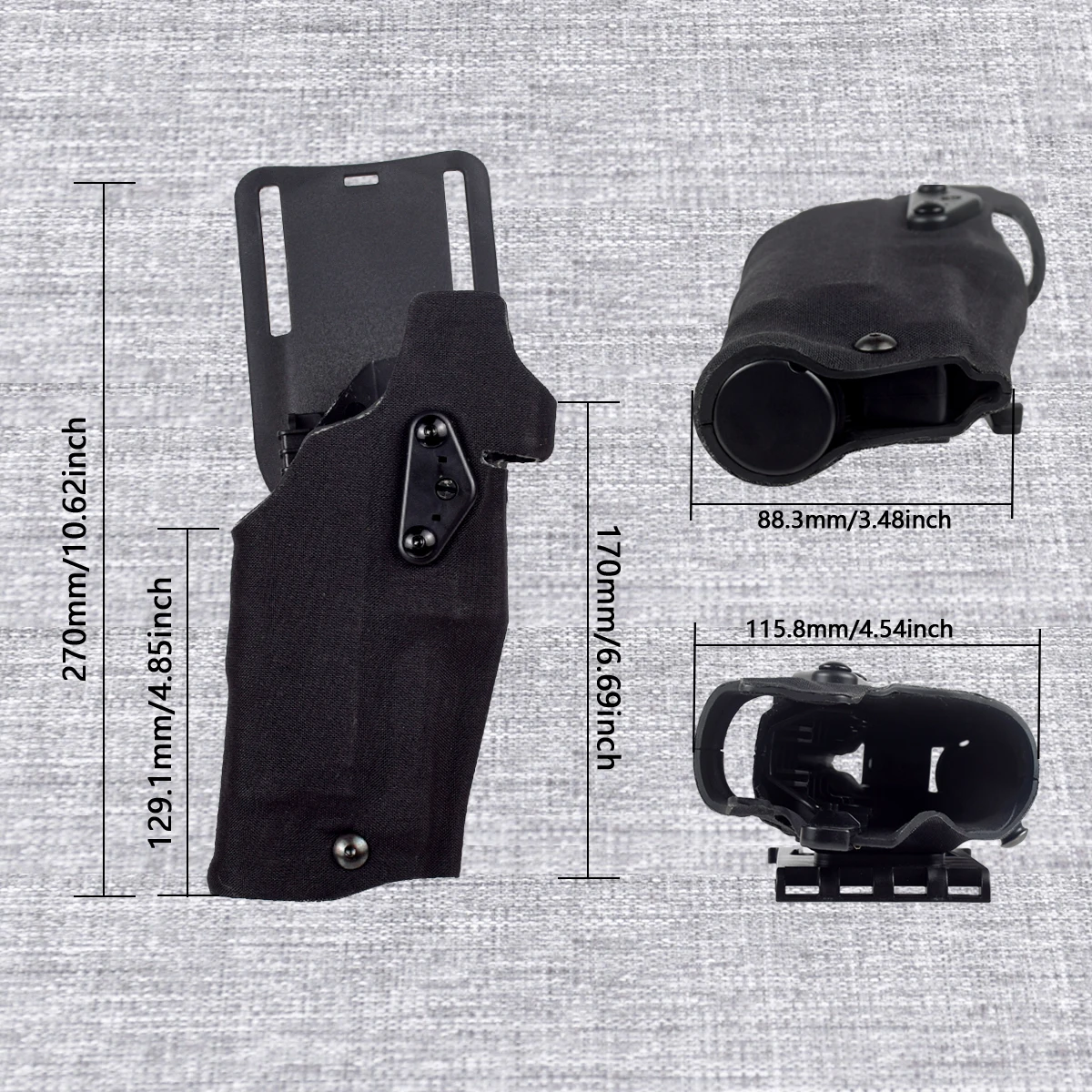 Funda táctica Glock 17 – Correa de pierna con sistema MOLLE - imagen 4