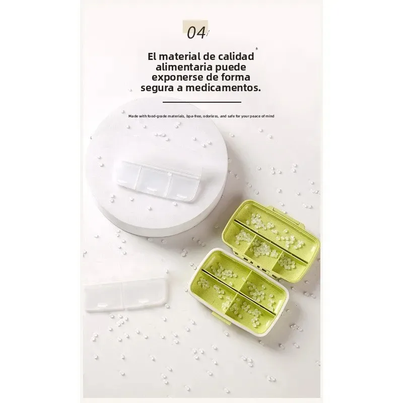 Pastillero compacto estanco a prueba de humedad con compartimentos - imagen 4
