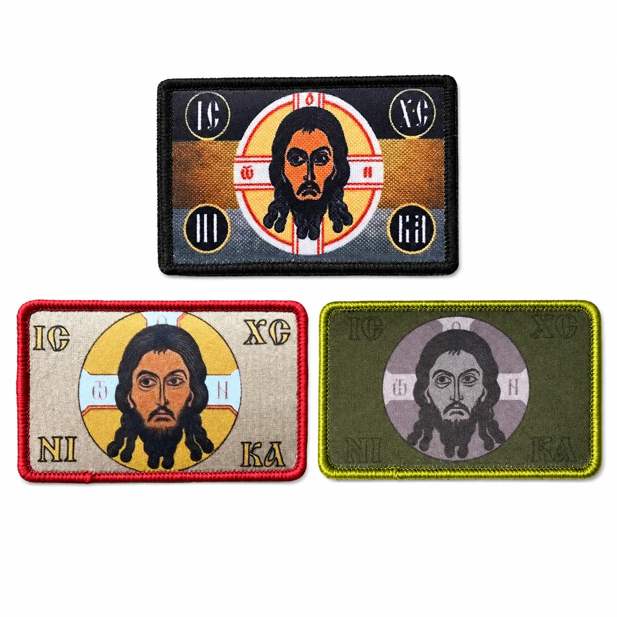 Parche religioso de Jesucristo para mochila – Gancho y bucle - imagen 2