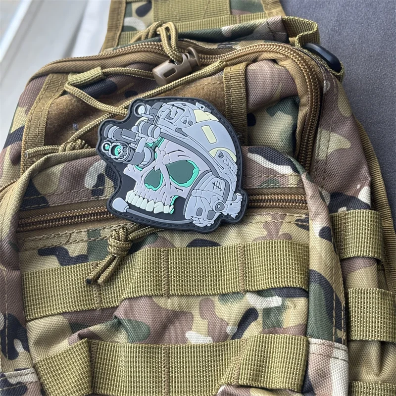 Parche de PVC 3D Hunter's Skull vista frontal