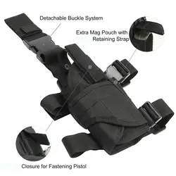 Fundal pierna táctica ajustable airsoft – Compatible con todas pistolas