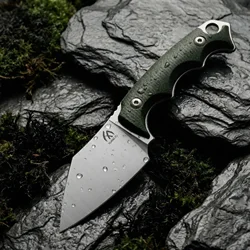 Cuchillo EDC para exteriores con mango G10 y funda duradera