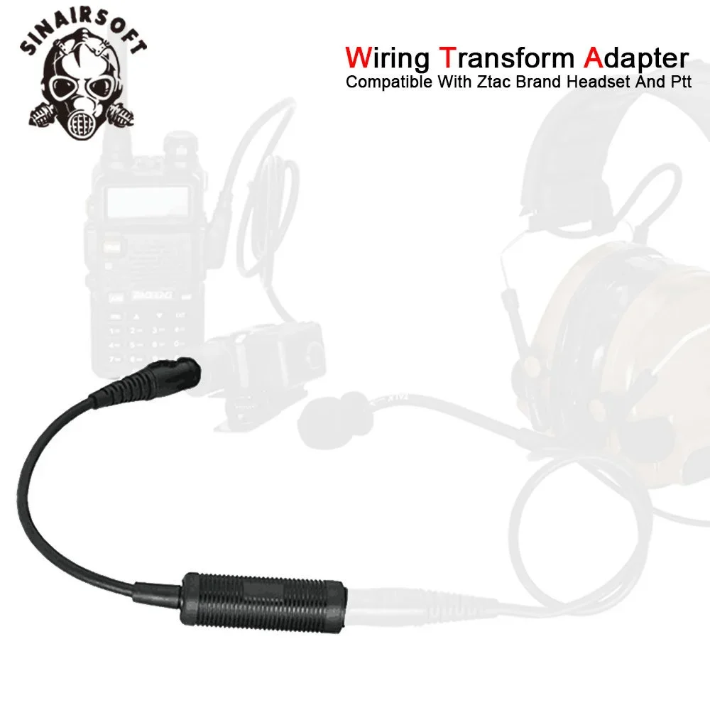 Adaptador PTT para auriculares Baofeng bidireccional paintball y caza - imagen 4